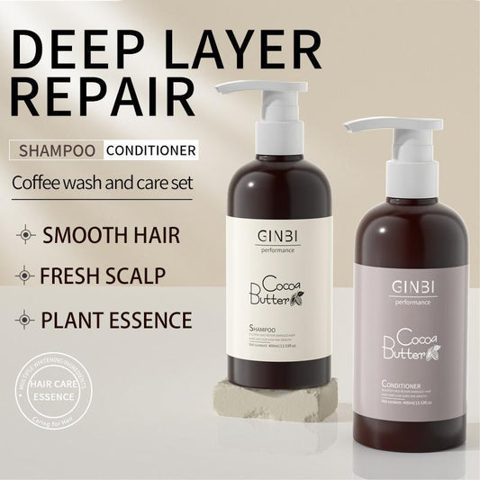 Cocoa Butter & Coffee Hair Duo – Deep Layer Repair for Hair & Scalp